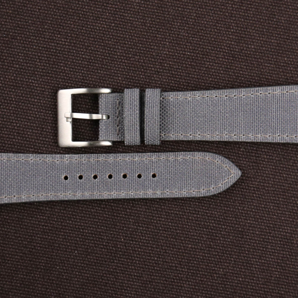 Stone Grey Canvas Watch Strap - Image 2