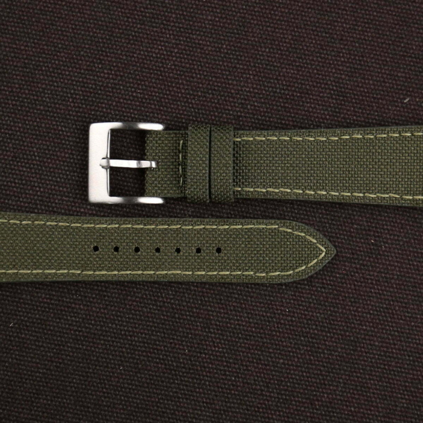 Olive Canvas Watch Strap - Image 2