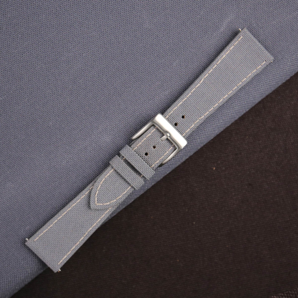 Light Grey Canvas Watch Strap - Image 3
