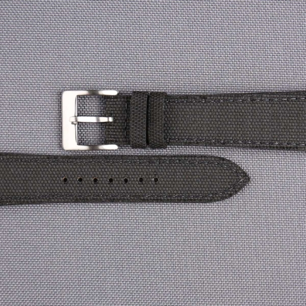 Black Canvas Watch Strap - Image 3