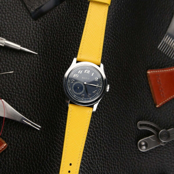 Yellow Saffiano Leather Watch Strap - Image 2