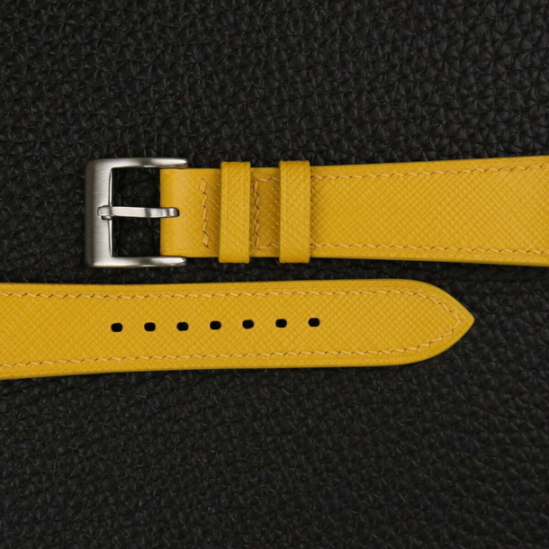 Yellow Saffiano Leather Watch Strap - Image 4