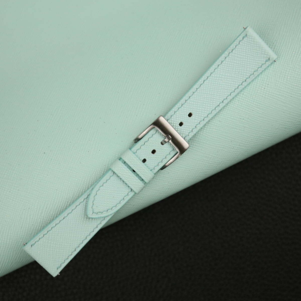 Turquoise Saffiano Leather Watch Strap