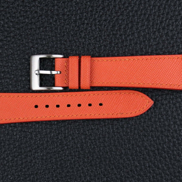 Orange Saffiano Leather Watch Strap - Image 4