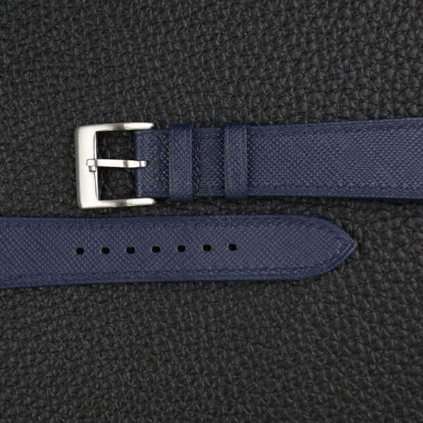 Navy Saffiano Leather Watch Strap - Image 2