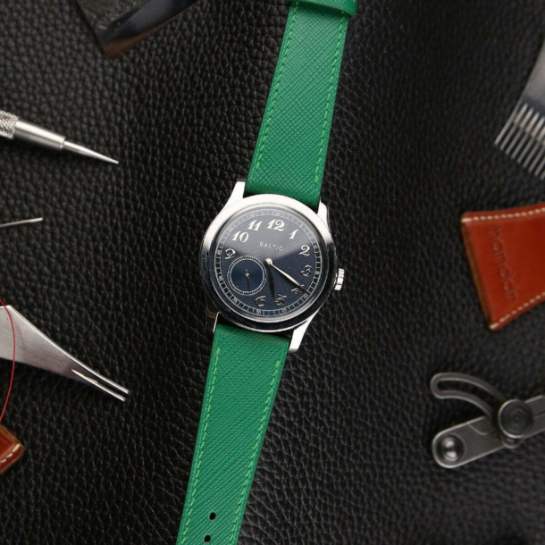 Green Saffiano Leather Watch Strap - Image 2