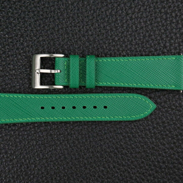 Green Saffiano Leather Watch Strap - Image 3