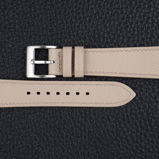 Cream Saffiano Leather Watch Strap - Image 3