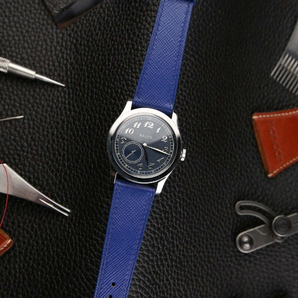 Blue Saffiano Leather Watch Strap - Image 3
