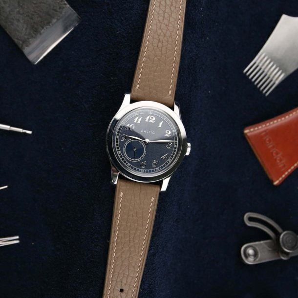 Taupe Togo Leather Watch Strap 2 Taupe Togo Leather Watch Strap - Image 2