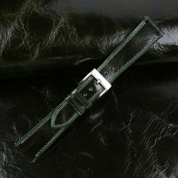 Forest Waxed Leather Watch Strap - Image 3