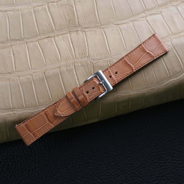 Natural Alligator Leather Watch Strap - Image 4