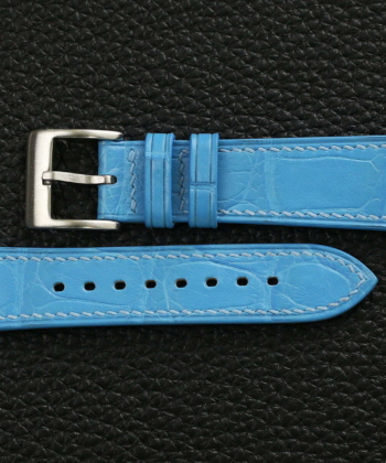 Alternative view of Miami Blue Alligator Leather Watch Strap