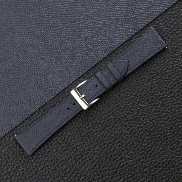 Navy Epsom Leather Watch Strap - Image 4
