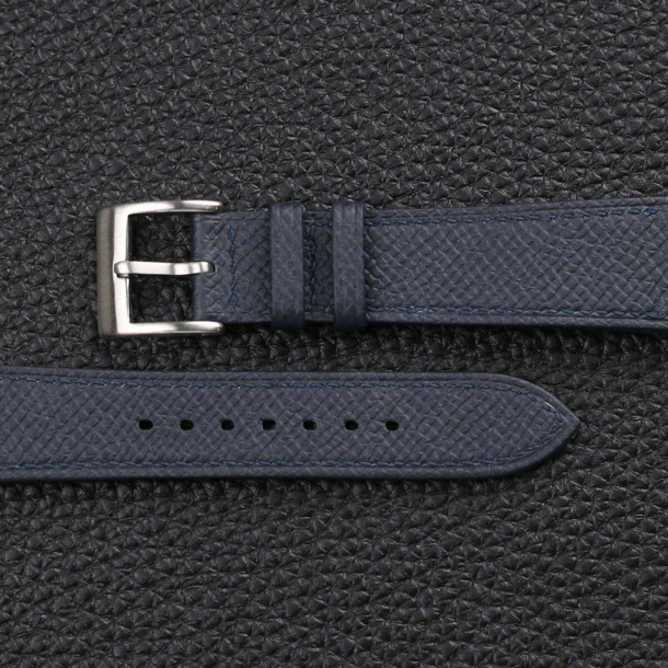 Navy Epsom Leather Watch Strap - Image 3