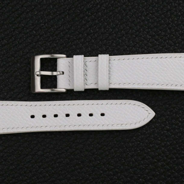 White Epsom Leather Watch Strap - Image 3