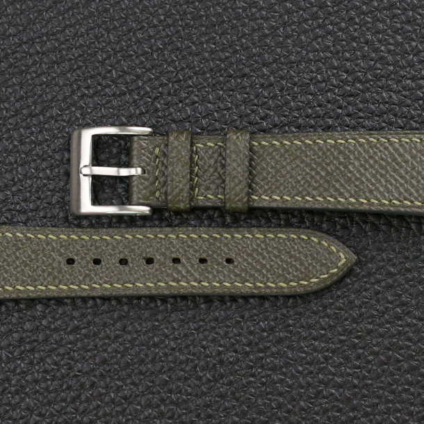 Olive Epsom Leather Watch Strap - Image 4