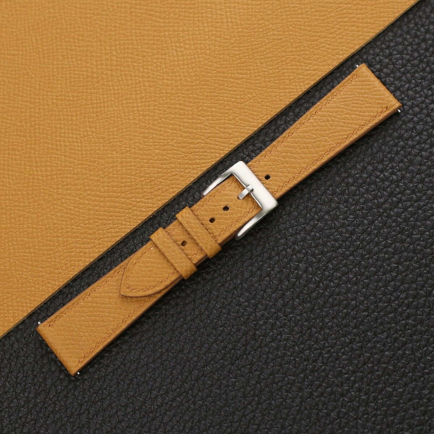 Sesame Epsom Leather Watch Strap - Image 4