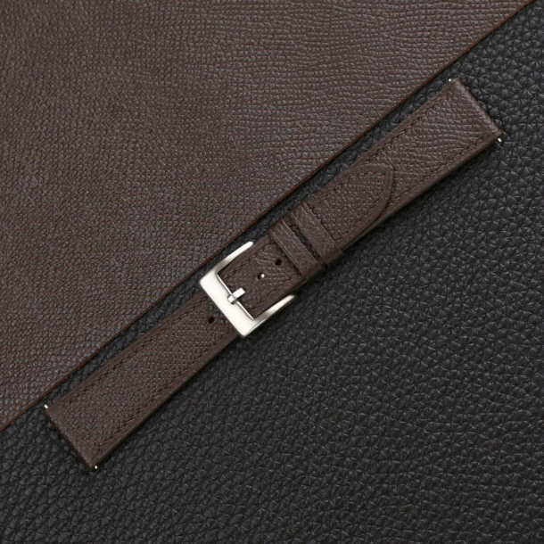 Dark Brown Epsom Leather Watch Strap - Image 4