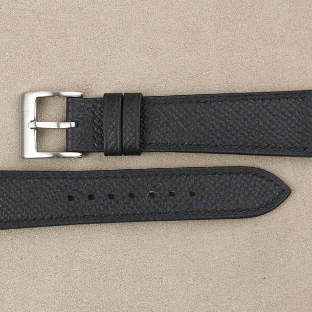 Black Epsom Leather Watch Strap - Image 4