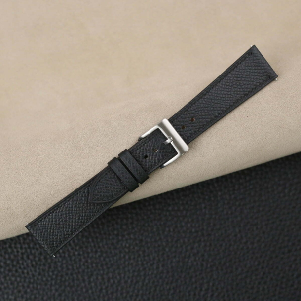 Black Epsom Leather Watch Strap - Image 3