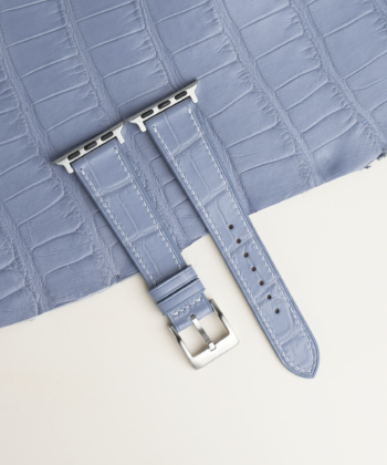 Light Water Alligator Leather Apple Watch Band
