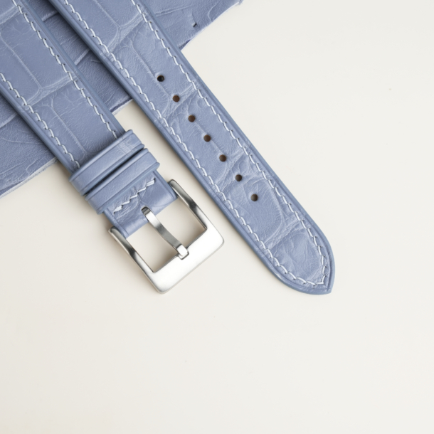 Light Water Alligator Leather Watch Strap