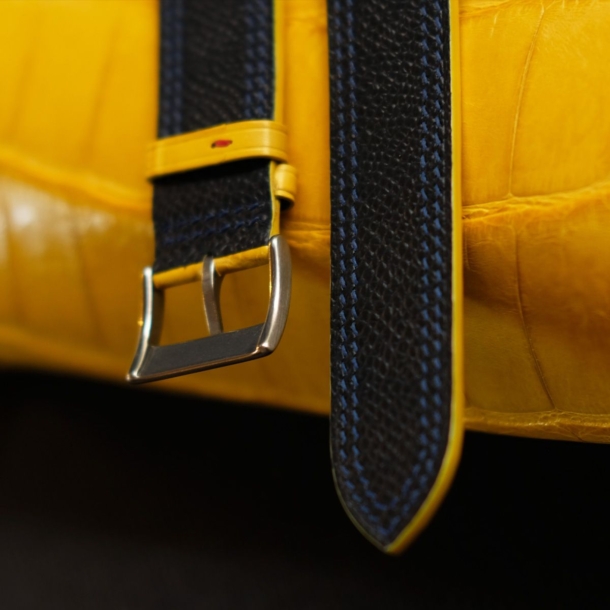 Yellow Alligator navy lining classic double stitching navy
