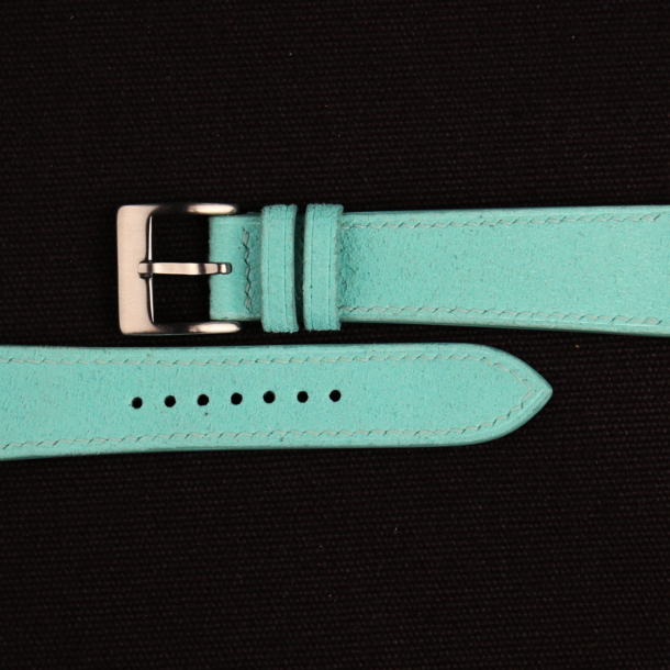 Turquoise Alcantara Watch Strap 1