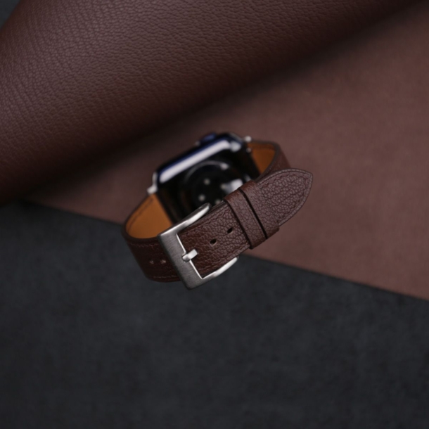 Brown Alran Chevre Sully Leather Apple Watch Band - Image 2