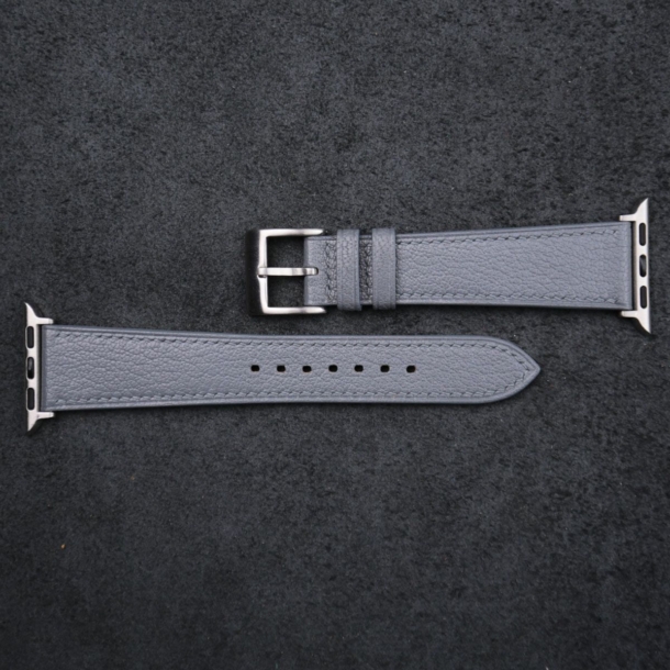 Steel Grey Alran Chevre Sully Leather Apple Watch Band - Image 4