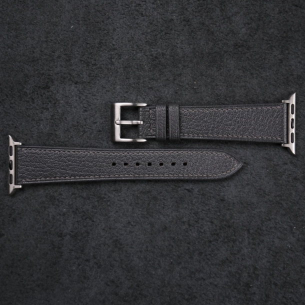 Dark Grey Alran Chevre Sully Leather Apple Watch Band - Image 4