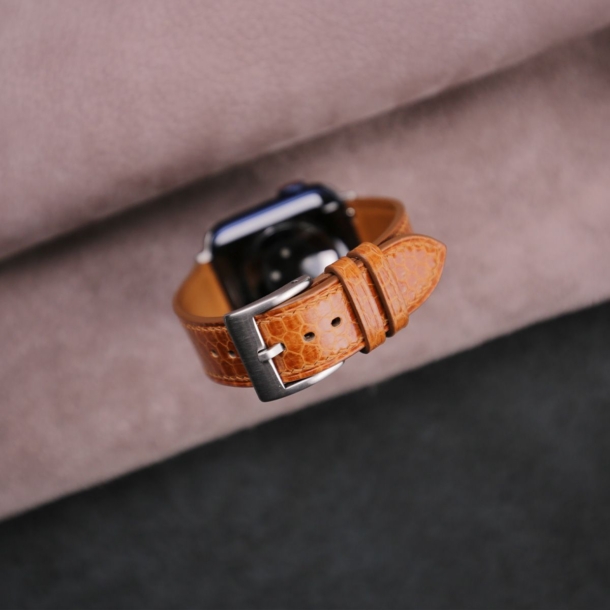 Cognac Snake Sea Leather Apple Watch Band - Image 2