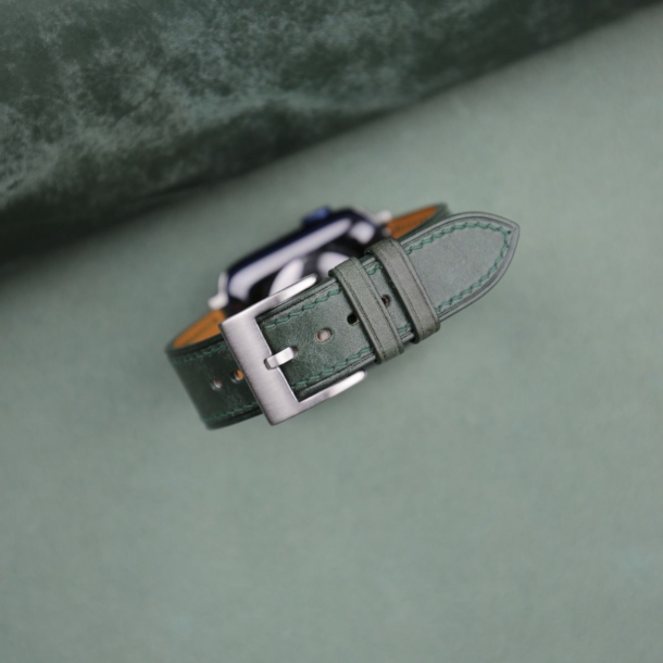 Green Maya Leather Apple Watch Band - Image 2