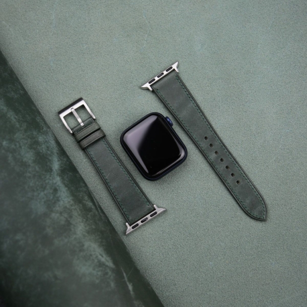 Green Maya Leather Apple Watch Band - Image 3