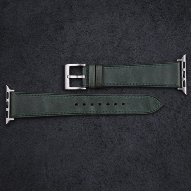Green Maya Leather Apple Watch Band - Image 4