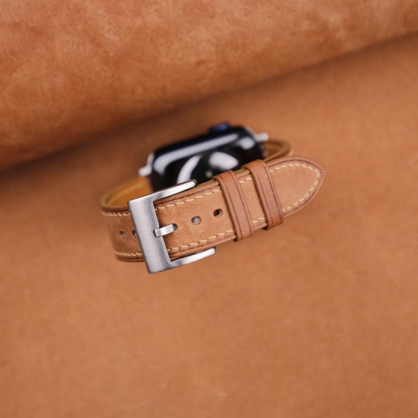 Brown Maya Leather Apple Watch Band - Image 2