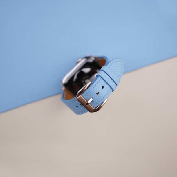 Miami Blue Epsom Calf Leather Apple Watch Band - Image 2