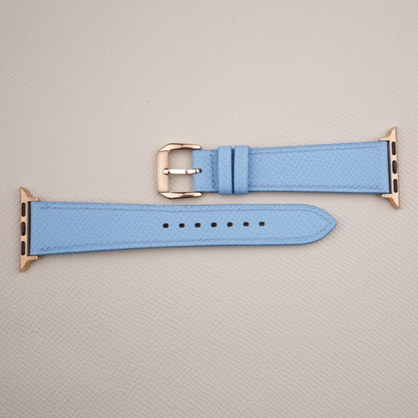 Miami Blue Epsom Calf Leather Apple Watch Band - Image 4