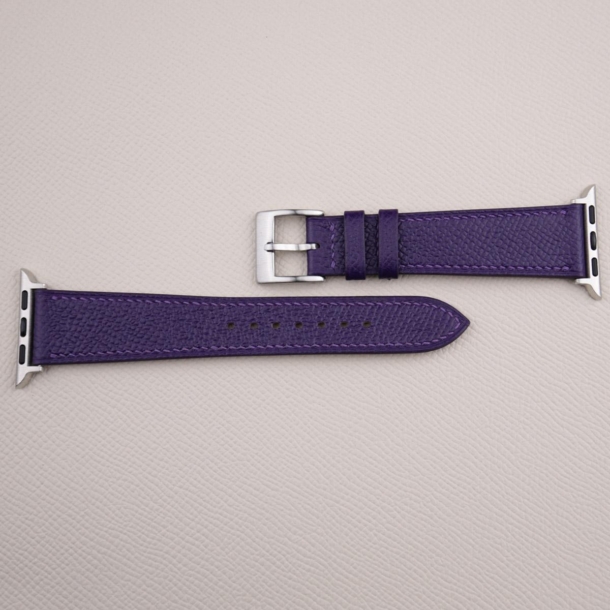 Purple Epsom Calf Leather Apple Watch Band - Image 4