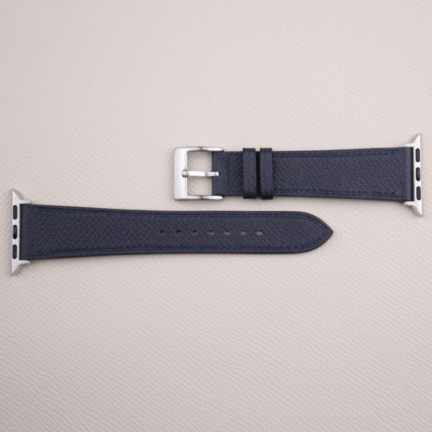 Navy Epsom Calf Leather Apple Watch Band - Image 4