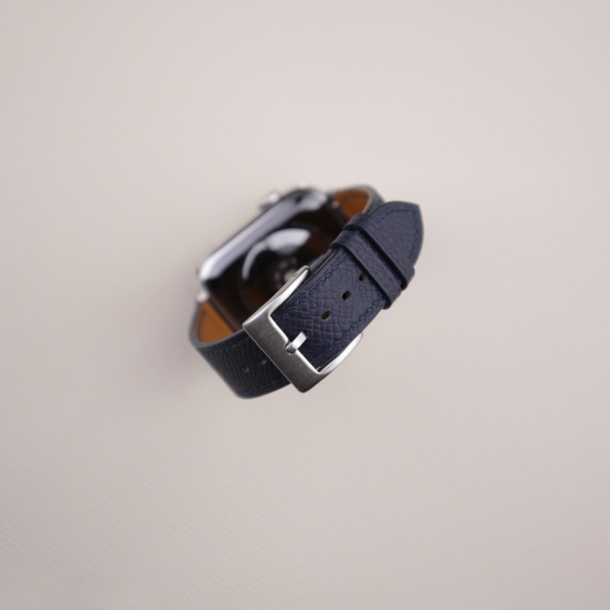 Navy Epsom Calf Leather Apple Watch Band - Image 2