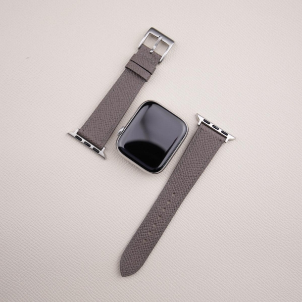 Gray Epsom Calf Leather Apple Watch Band - Image 3