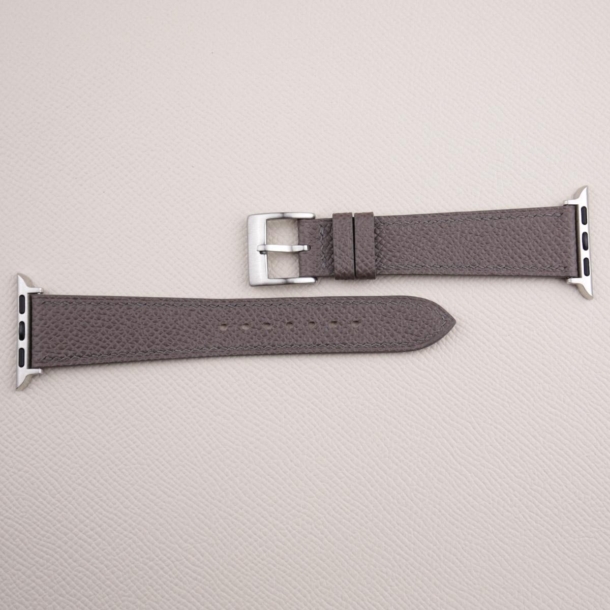 Gray Epsom Calf Leather Apple Watch Band - Image 4