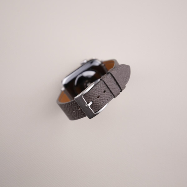 Gray Epsom Calf Leather Apple Watch Band - Image 2