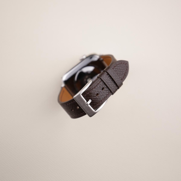 Dark Brown Epsom Calf Leather Apple Watch Band - Image 2