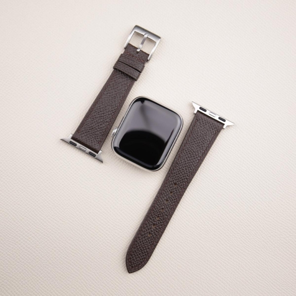 Dark Brown Epsom Calf Leather Apple Watch Band - Image 3