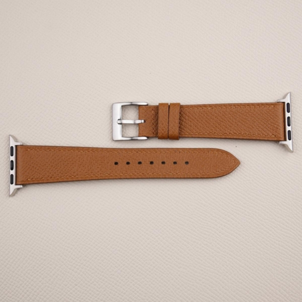 Brown Epsom Calf Leather Apple Watch Band - Image 4