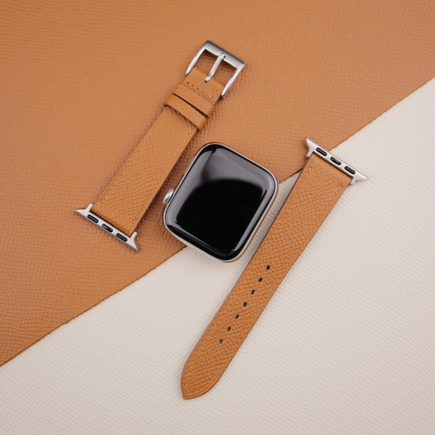 Brown Epsom Calf Leather Apple Watch Band - Image 3