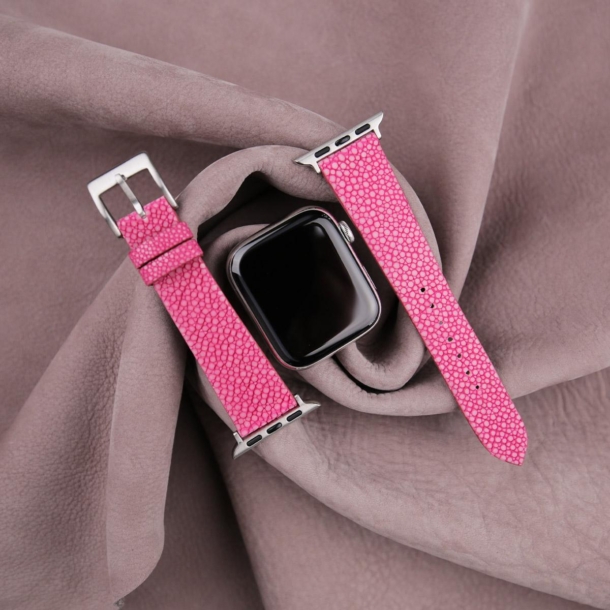 Pink Stingray Leather Apple Watch Band - Image 3